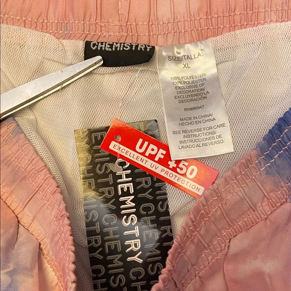 🆕 Chemistry UPF +50 Tie Dye Board Shorts Skeleton Surfing